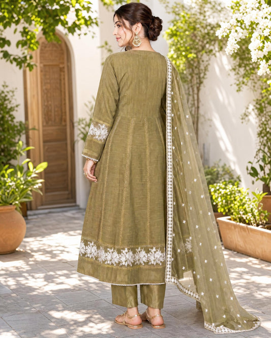 Luxury Khadi Net Party Wear Dress